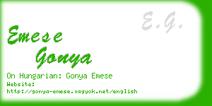 emese gonya business card